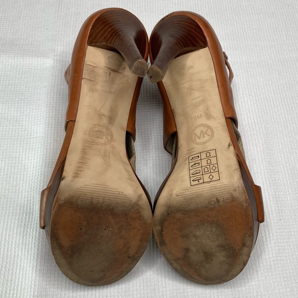 Sold!✅ Michael Kors Brown Heel Sandals Size 8 - Picture 7 of 8